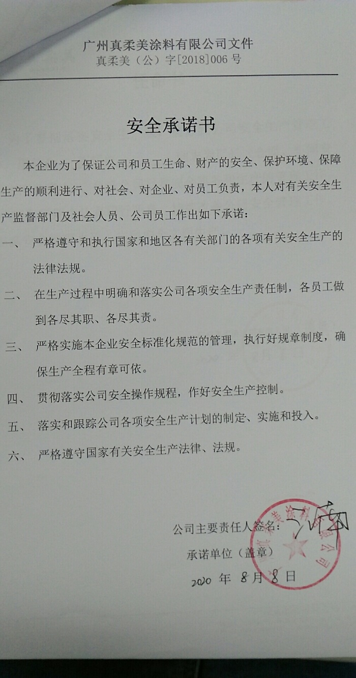 安全承诺书